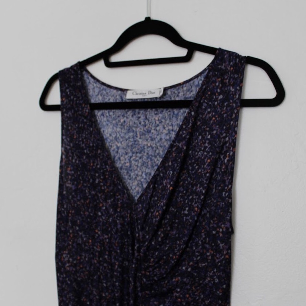 Christian Dior Ruched / Gathered Sleeveless Dress